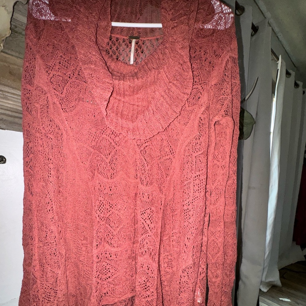 Women’s free people crochet knit sweater